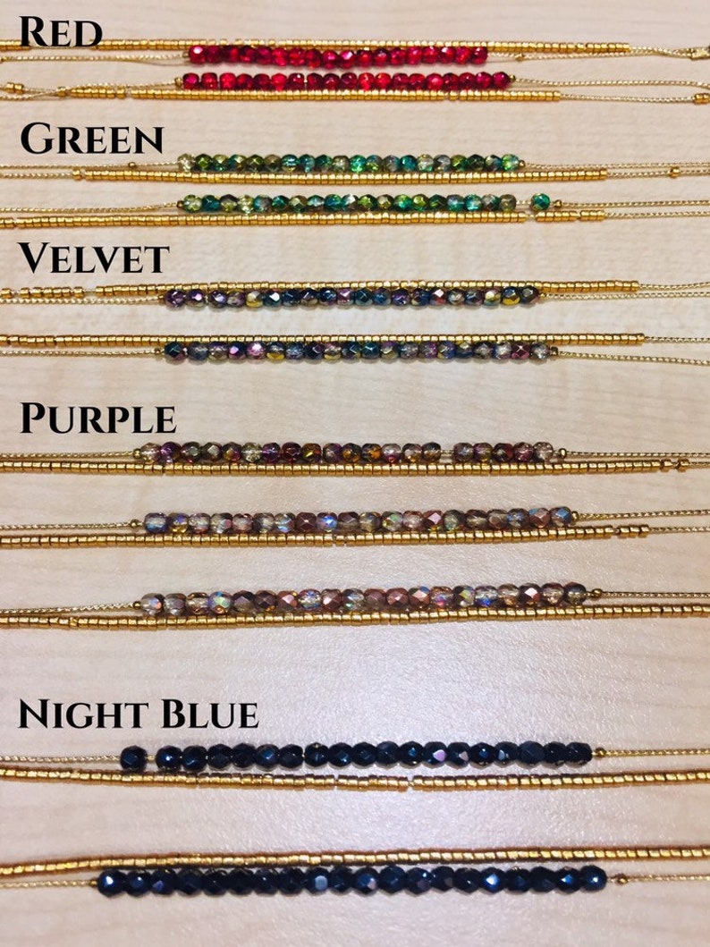 Bracelets Crystal SWAROVSKI, Perfect VALENTINE'S DAY Gift, Swarovski Crystals and Miyuki Beads, many colors : velvet, night blue, purple image 8