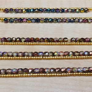 Bracelets Crystal SWAROVSKI, Perfect VALENTINE'S DAY Gift, Swarovski Crystals and Miyuki Beads, many colors : velvet, night blue, purple image 2