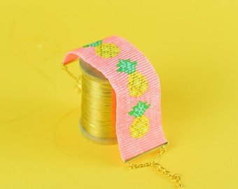 Ananas große, wunderschöne handgefertigte Schmuck, Perlen Armband für eine tropische Stimmung, Ananas-Felsen!