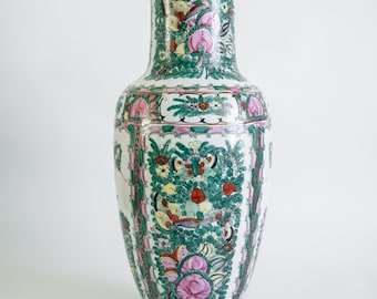 1960's, Chinese Porcelain Floral Vase