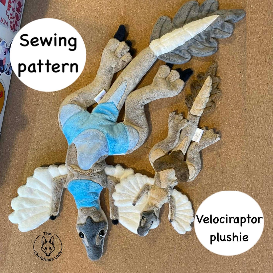 Velociraptor Sewing Pattern – Instant Download Pattern + Tutorial – DIY ...