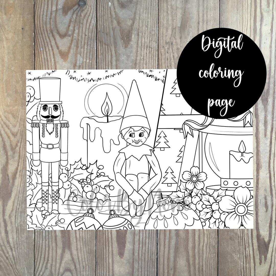 Elf on the Shelf Coloring Page