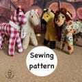 Small Equora Horse Plushie Sewing Pattern | Beginner Friendly | Retro Style Soft Toy | DIY Stuffed Animal Pattern + Tutorial product logo