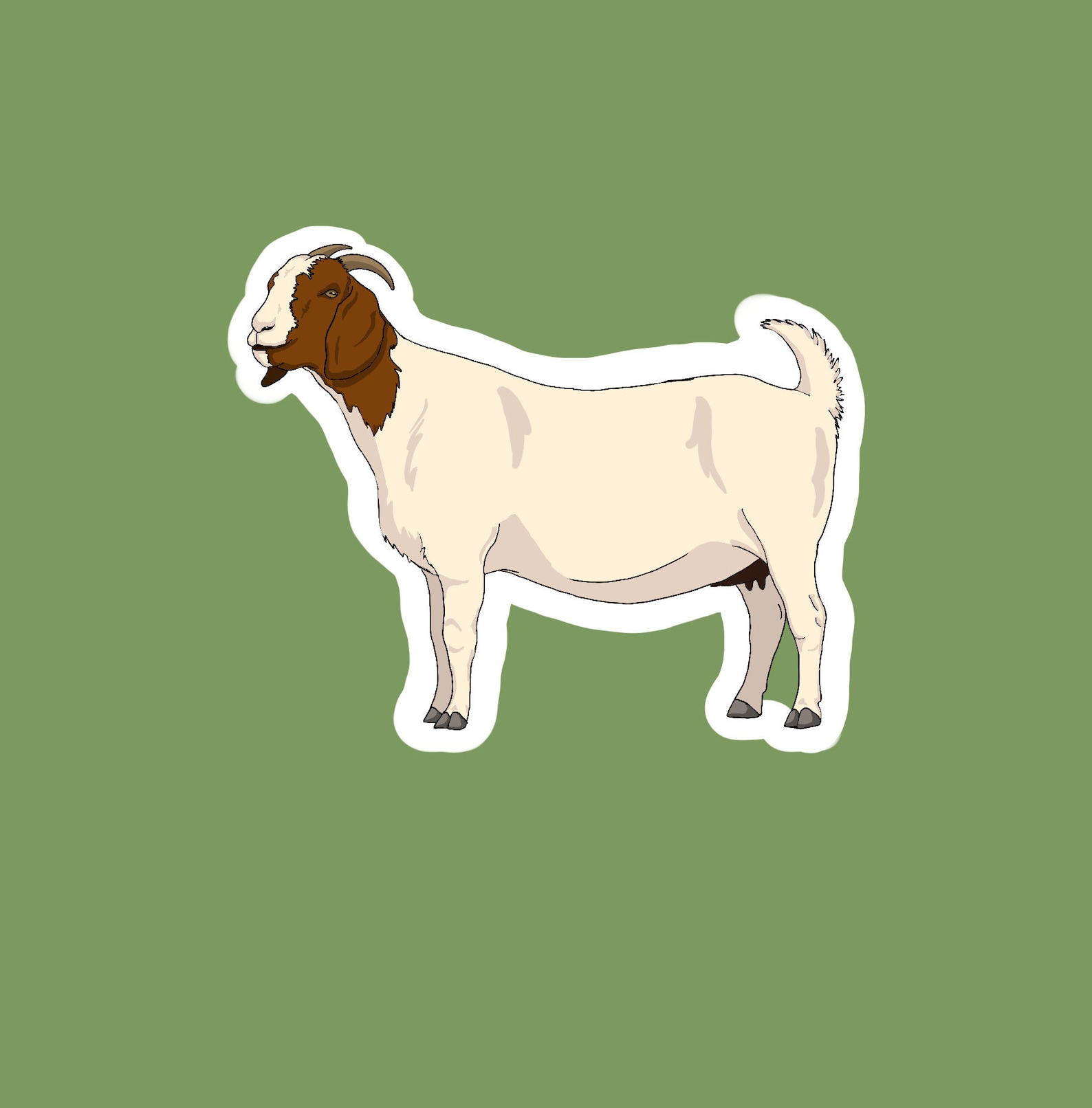 Goat sticker waterproof and made from high quality vinyl Etsy