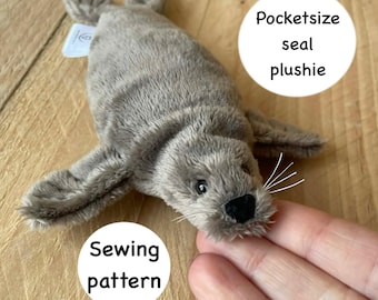 Patrón de costura de foca de peluche de bolsillo - Descarga digital - Guía paso a paso para hacer un peluche DIY