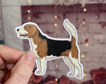 Beagle sticker - weatherproof 3 inch vinyl sticker