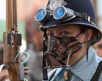 Steampunk mask psychiatric policeman costume