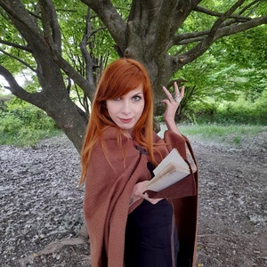 Greek roman chlamys RUANA cape herringbone wool Reenactment LARP viking celtic style
