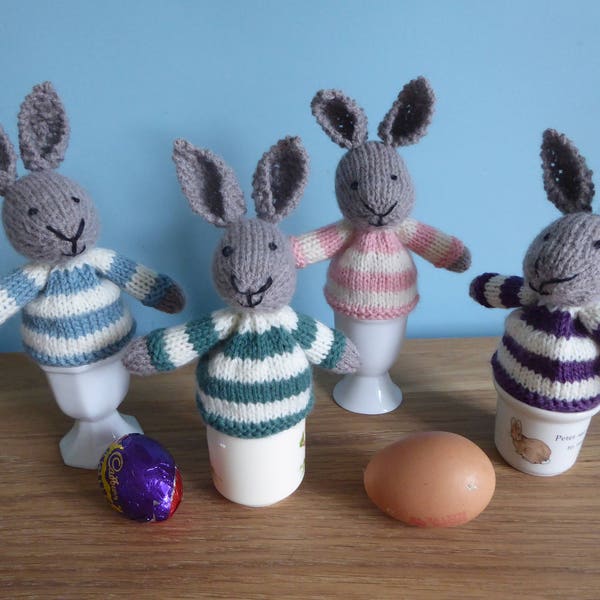 Hand knitted Easter / Spring bunny / rabbit egg cosy / cover