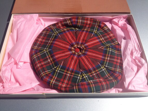 Vintage Hudson's Bay Tam "Royal Stewart" Red Tarta