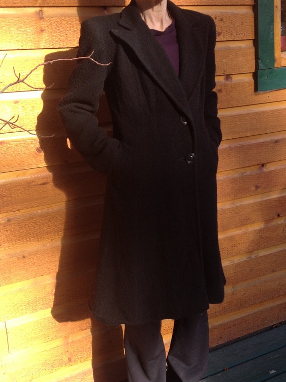 Long Overcoat Men's Wool Textured 