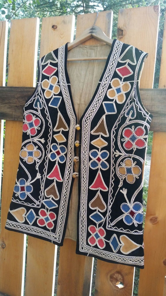 Handmade  Moroccan Vest Traditional Afghan Vintage