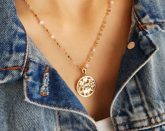 Collier de perles hippie chic - bijoux fait main - cadeau fête des mères