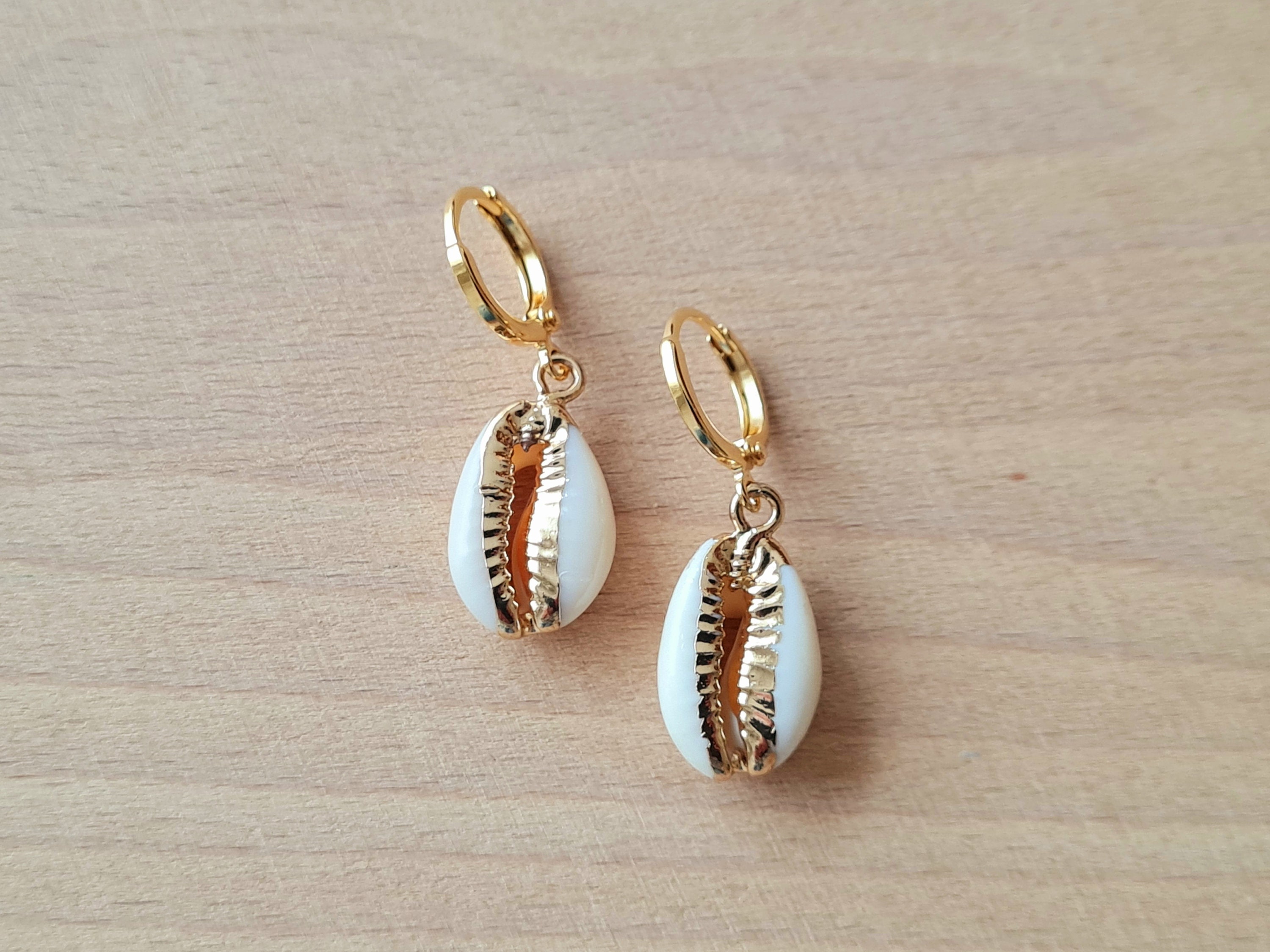 Boucles d'oreilles chaîne et épi - Doré or fin 24K - Léonie & France