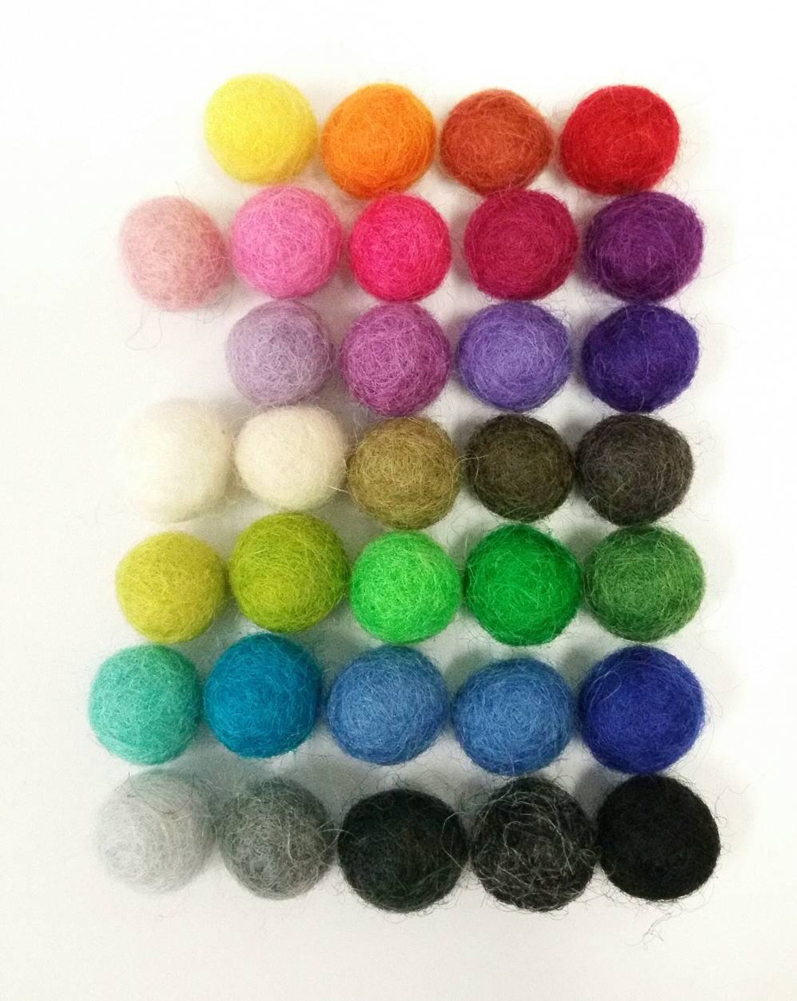 1cm felt balls x 50 mixed colour 100wool felt balls Etsy