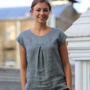 Linen top, Elegant women blouse, Womens top, Loose linen top, Linen blouse, Linen Shirt Women, Plus size top, Elegant top for women