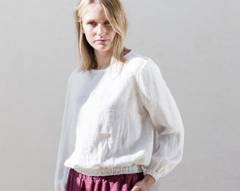 Linen blouse / Linen top / Loose linen blouse / Linen shirt / Natural linen top