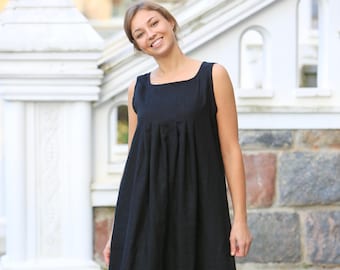 Leinen ärmelloses Kleid / Leinen Kleid / Lockeres Sommer Leinen Kleid / Langes Leinen Kleid