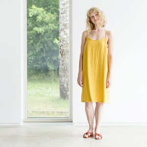 Spaghetti Straps Linen Dress Luna