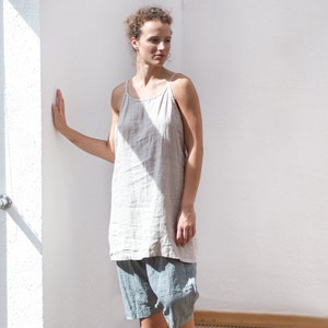 Spaghetti Straps Linen Dress Luna / Summer linen dress