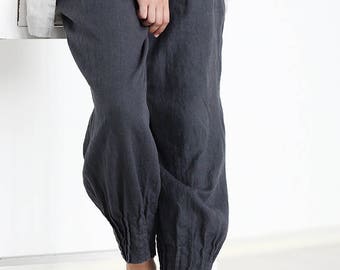 Linen pants, Loose womens trousers, Natural linen pants, Natural linen women trousers, Casual loose linen pants, Soft linen trousers