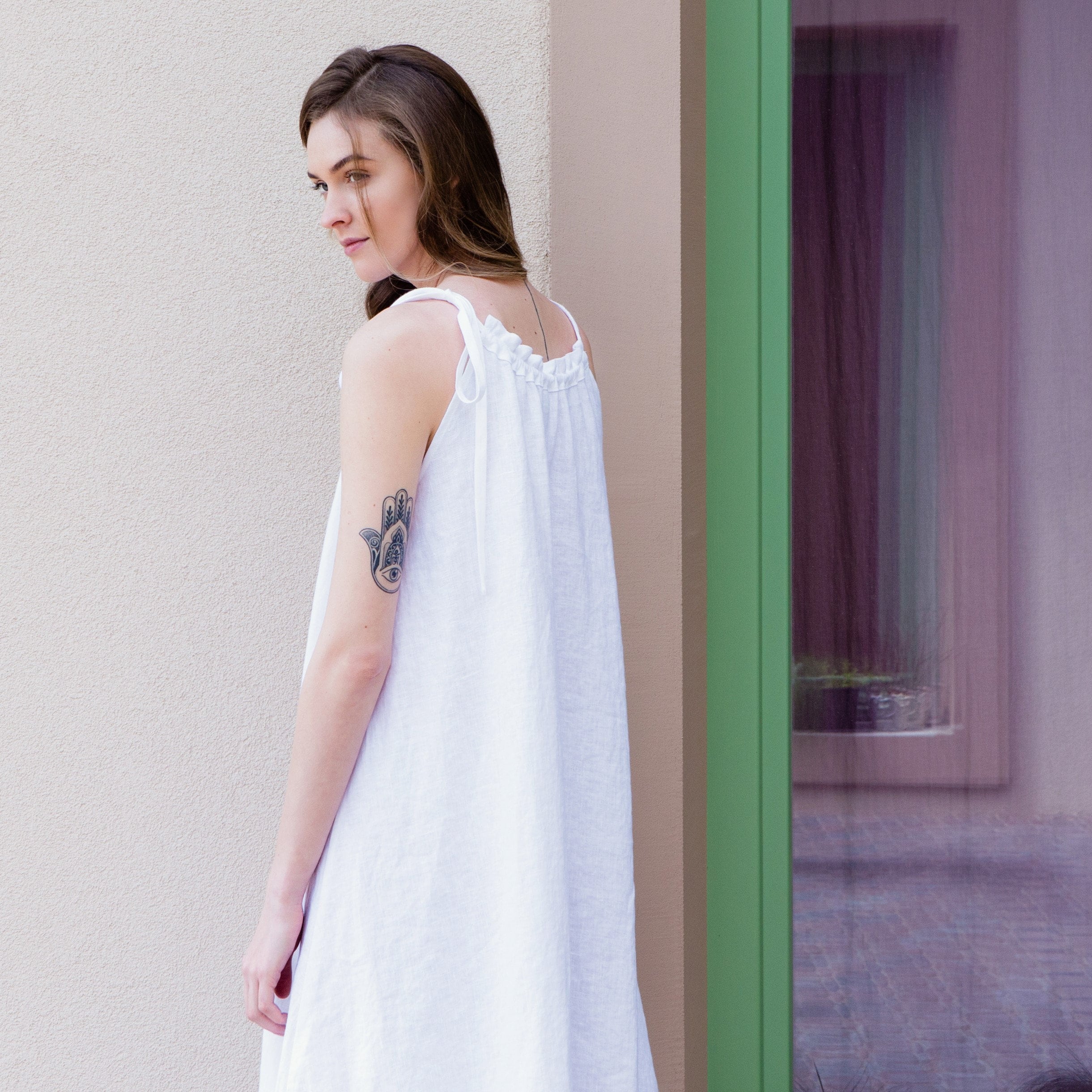 chinese dress ladies Cute White Bohemian Maxi Dress