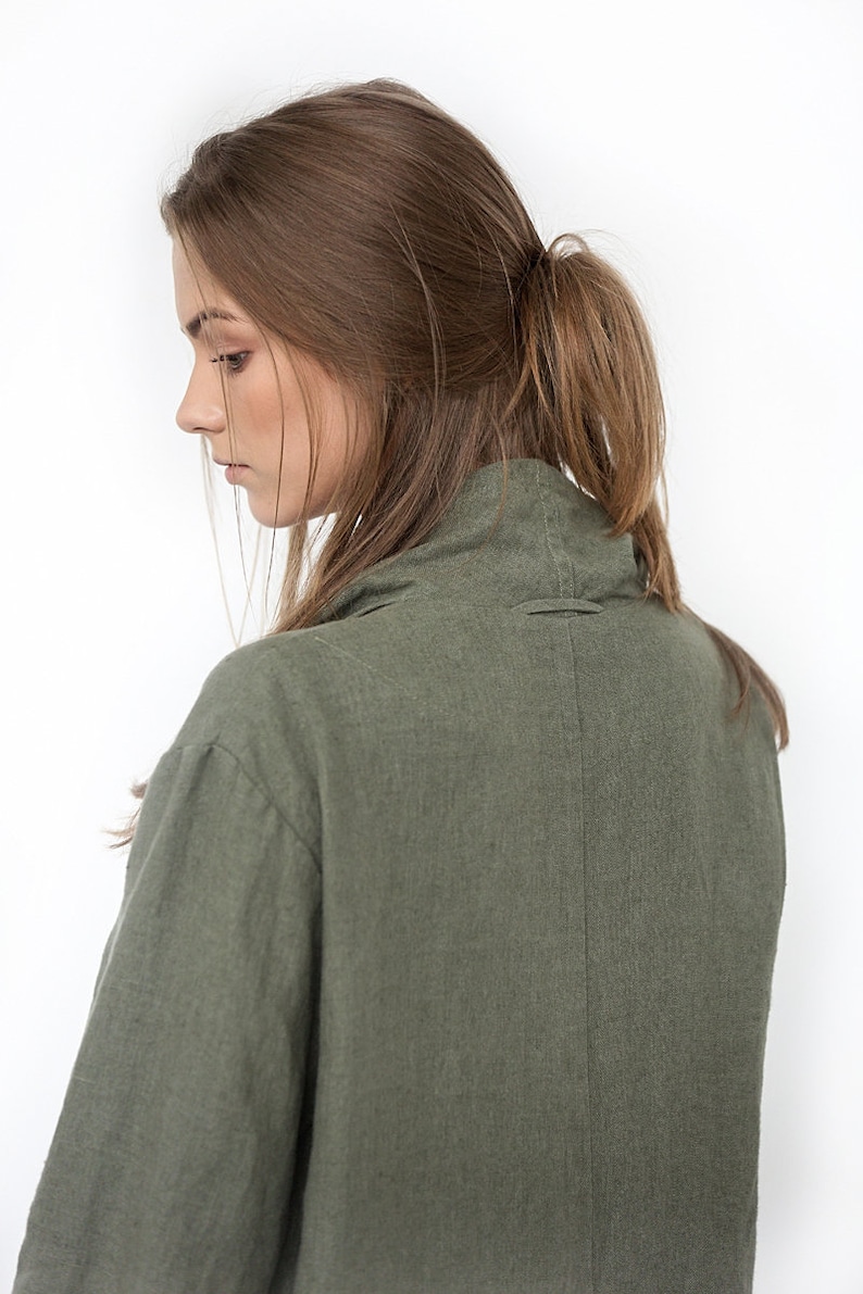 Linen jacket / Washed oversized linen top / Linen cardigan / Soft linen jacket image 7