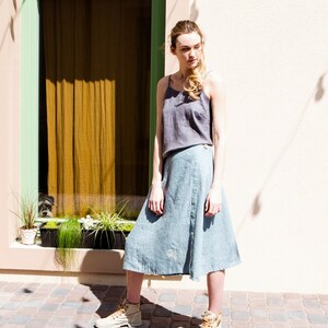 Linen Tank Top / Sleeveless Blouse / Linen Crop Top / Linen Top image 3