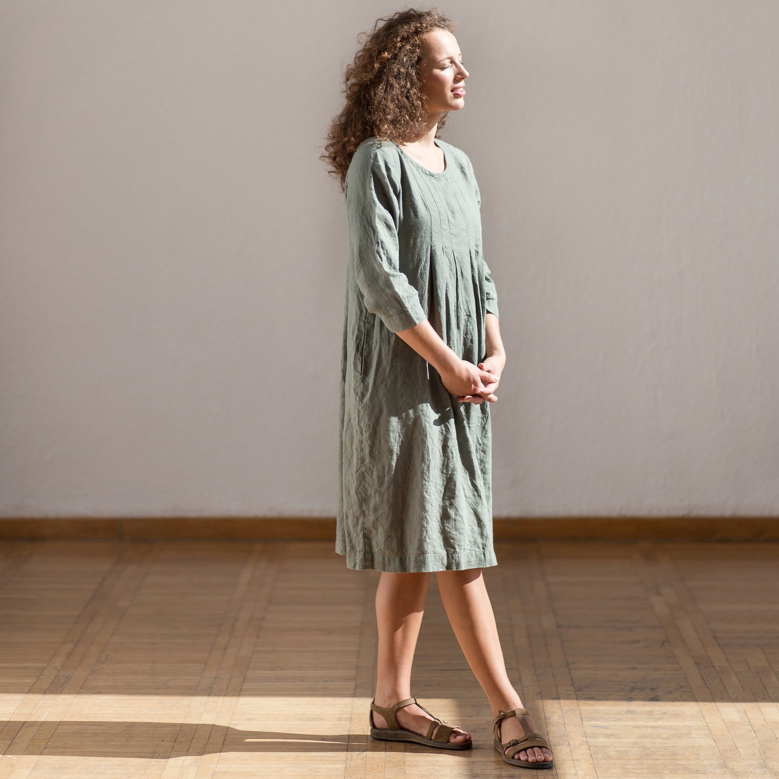 Linen Dress - OS1442-56