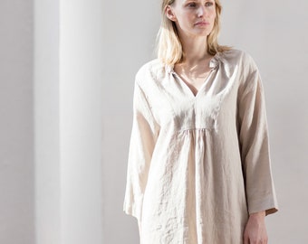 Linen dress / Summer dress / Loose linen dress / Linen tunic / Linen kimono