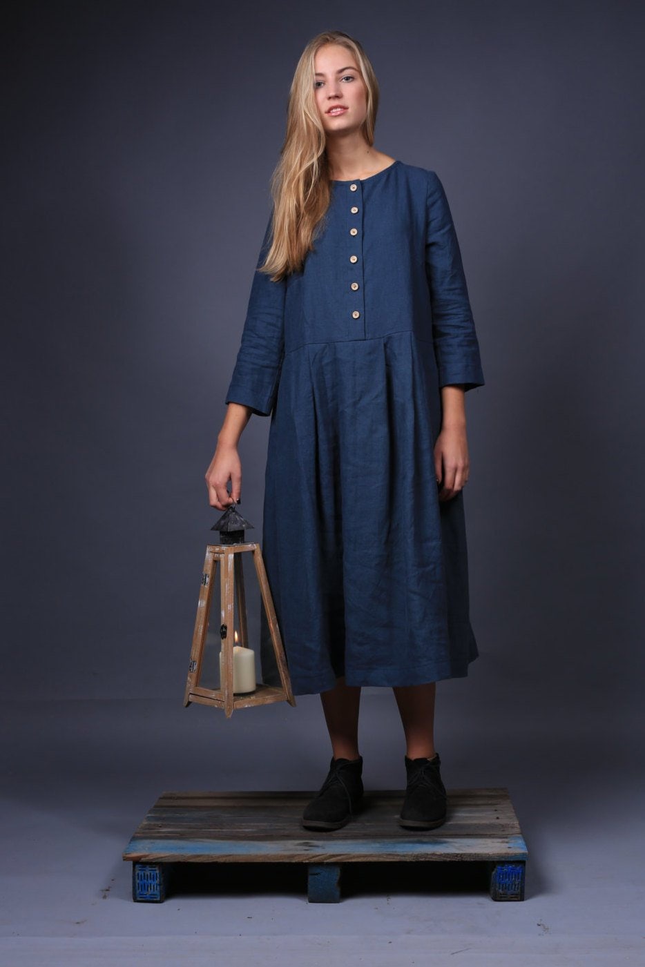 Loose linen dress / Linen dress / Linen dresses / Boho linen dress / Washed linen dress