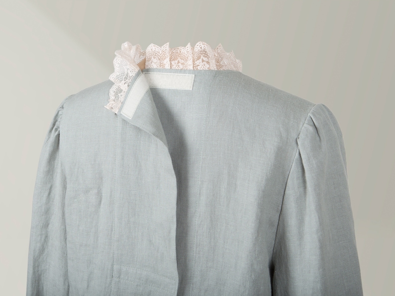 Linen Funeral Dress for the Deceased, Funeral Linen Dress, Burial Linen