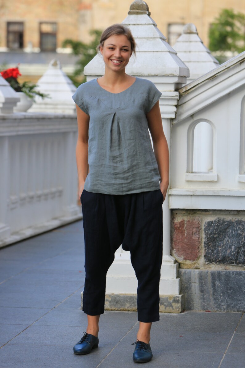 Linen Top / Linen Top Tank / Natural Linen Shirt / Linen Shirt Etsy