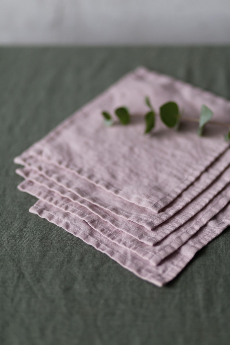 Linen Napkins Set of Linen Napkins Washed large linen napkins Washed Linen Napkins Weddings napkins