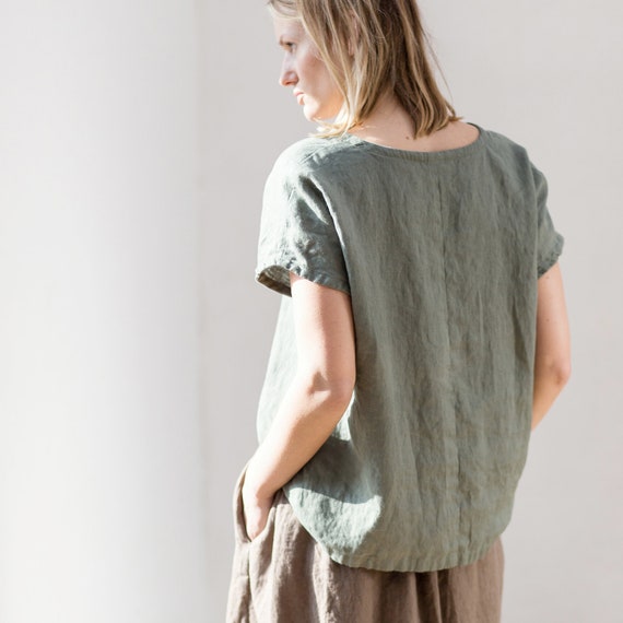 Linen top / Linen top NATALIE / Washed linen top / Linen blouse / Linen shirt / Sleeveless linen top