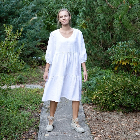 linen dress with sneakers Breezy Dress + Sneakers