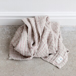 Linnehandduk / Badhandduk i naturlinne / Badlakan / Litauisk badhandduk i linne / Bastuhandduk / Strandlakan / Babylinnesjal bild 4