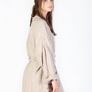 Lino Rio Robe Short Cobalt Blue Linen