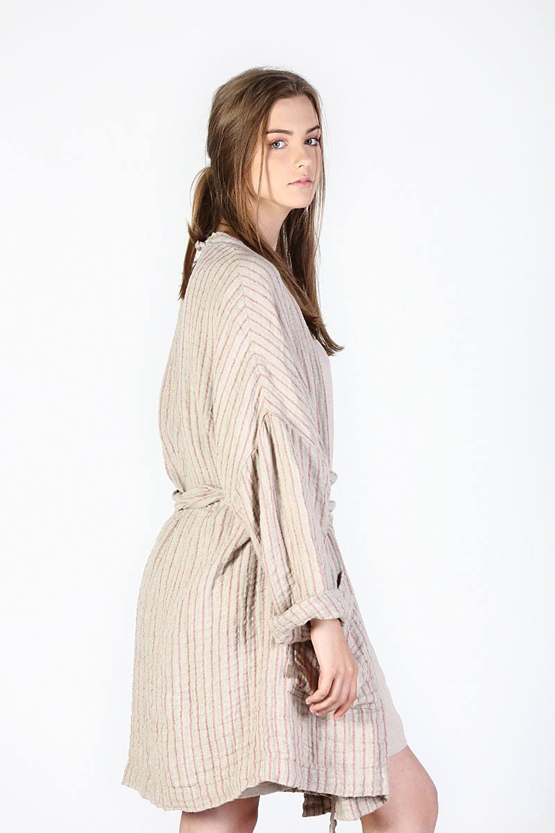 Linen Bath Robe / Linen Robe / Various Colors Available / Sauna Robe ...