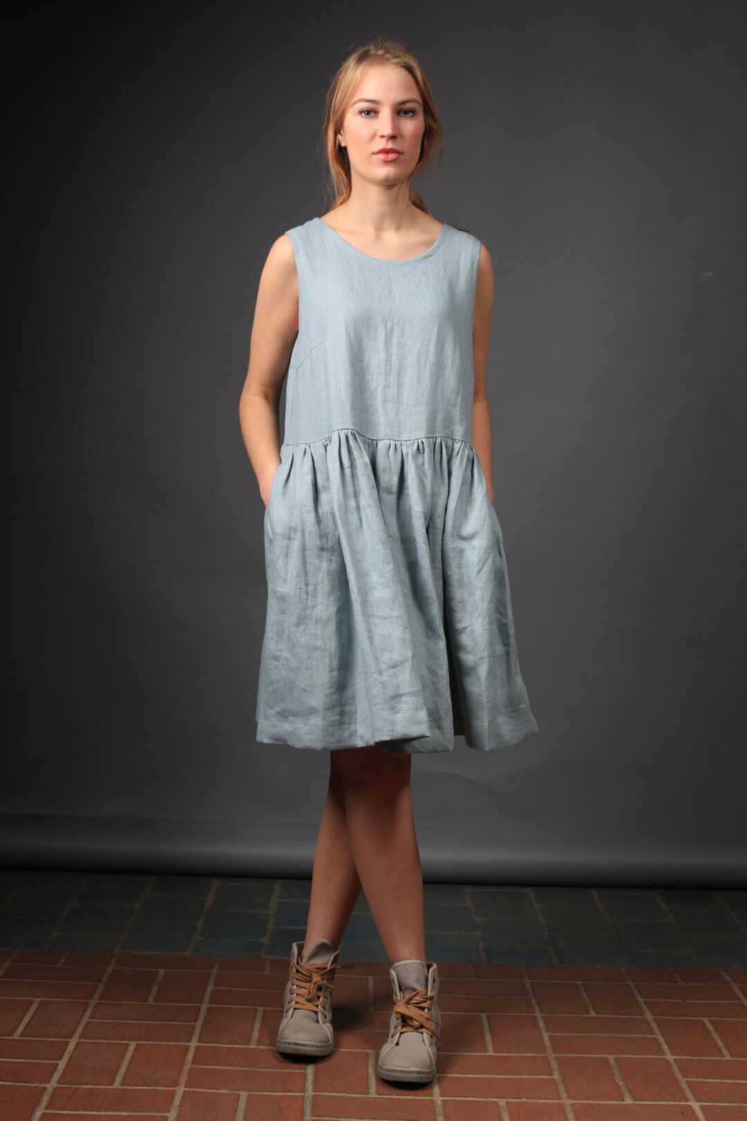 Smock – Oversized Sleeveless Linen Dress