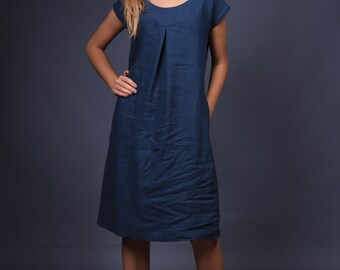 Linen dress. Natural linen clothing, plus size linen dress, dress for women, women linen loose dress