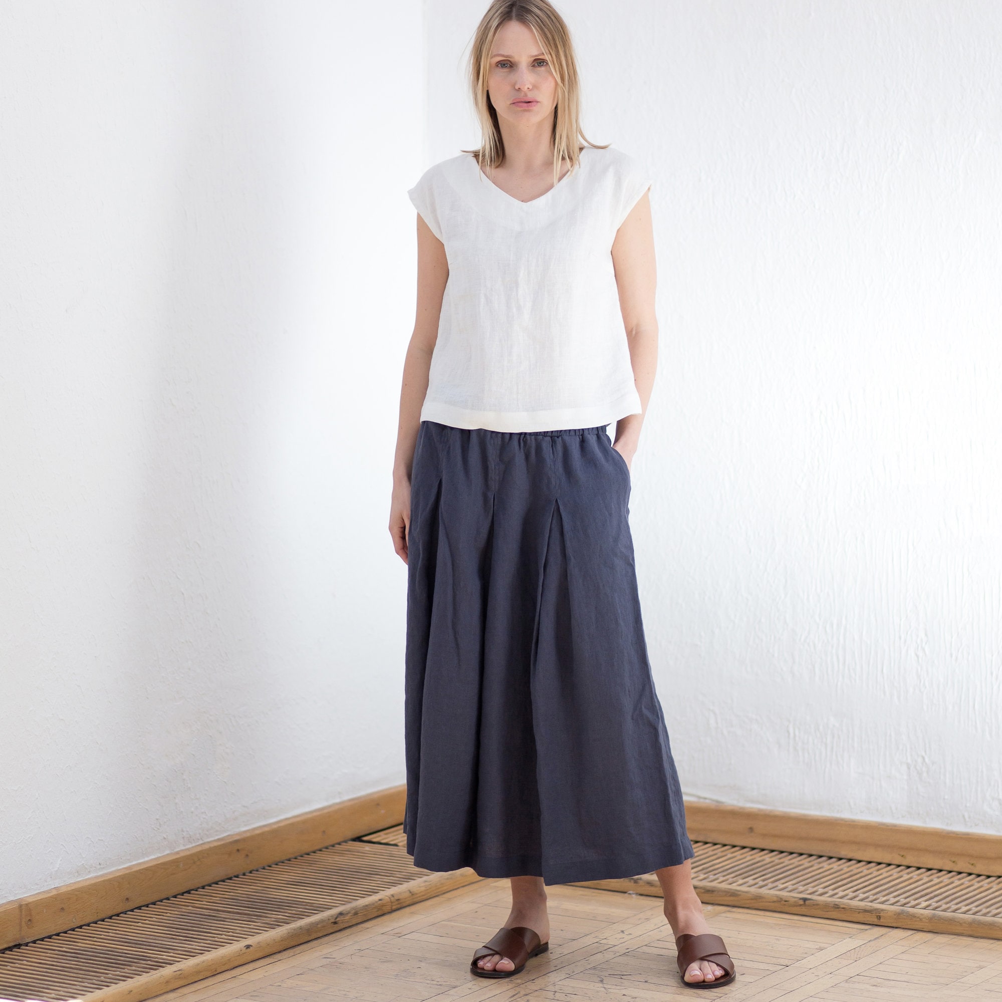 Maxi Linen Skirt / Maxi Length Linen Skirt / Plated Linen - Etsy Canada