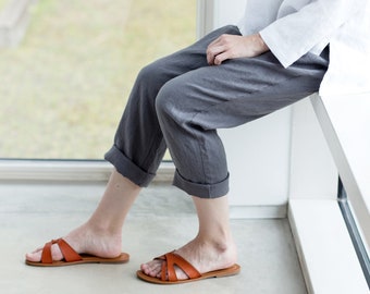 Linen pants / Comfy women's linen pants / Linen trousers