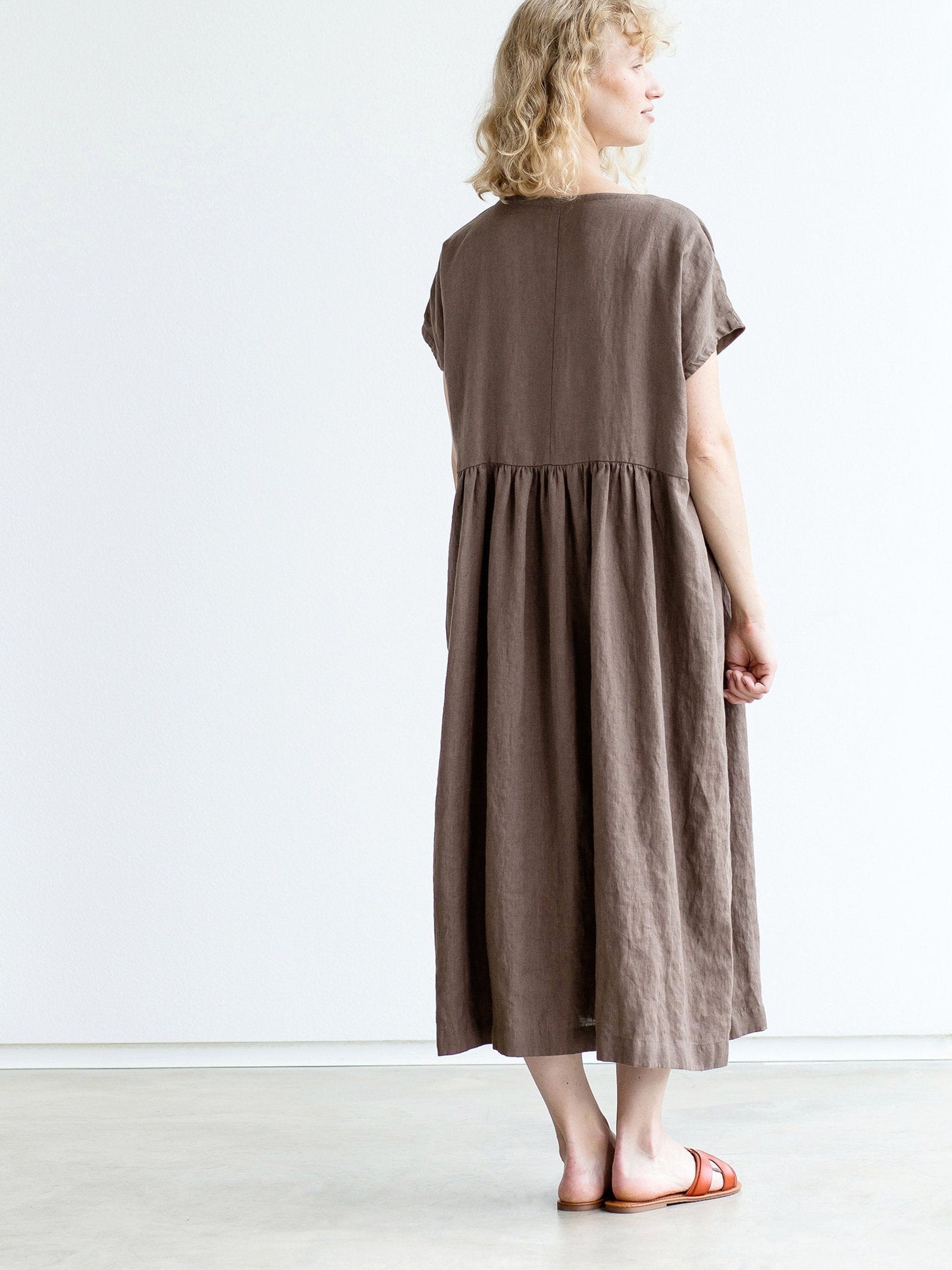 Linen Dress / Long Linen Dress / Oversized Linen Dress / - Etsy