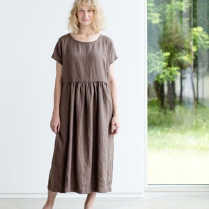 Linen Dress / Long Linen Dress / Oversized Linen Dress / - Etsy