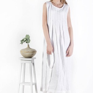 Linen dress, Loose fit linen dress, Maxi linen dress image 3