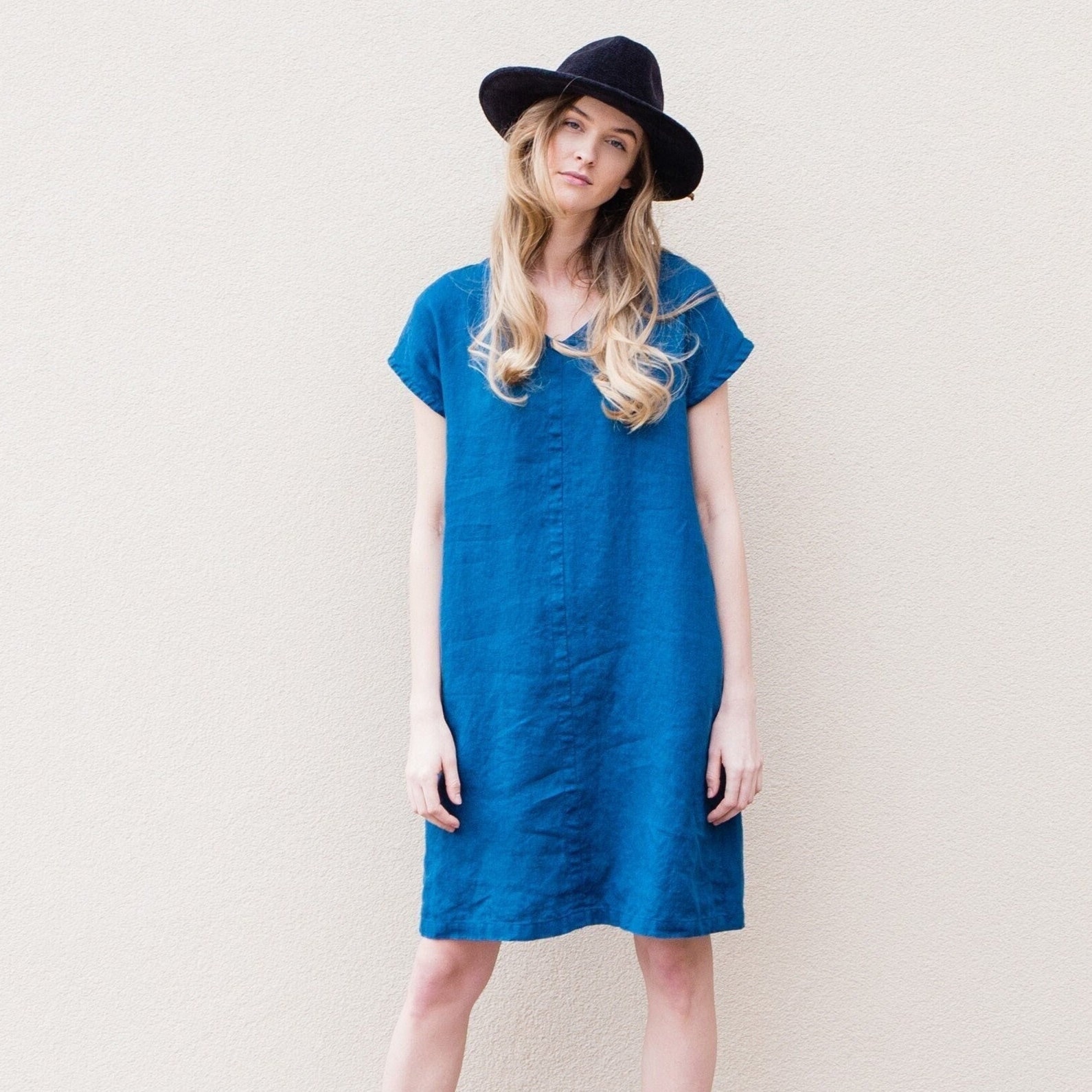 linen. dress Sleeveless Linen Dress ACADIA in Natural melange