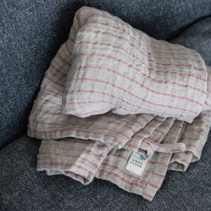 Linnehandduk / Badhandduk i naturlinne / Badlakan / Litauisk badhandduk i linne / Bastuhandduk / Strandlakan / Babylinnesjal bild 2