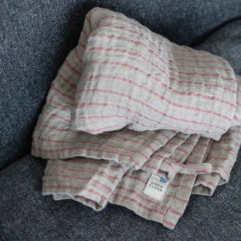 Linnehandduk / Badhandduk i naturlinne / Badlakan / Litauisk badhandduk i linne / Bastuhandduk / Strandlakan / Babylinnesjal bild 2