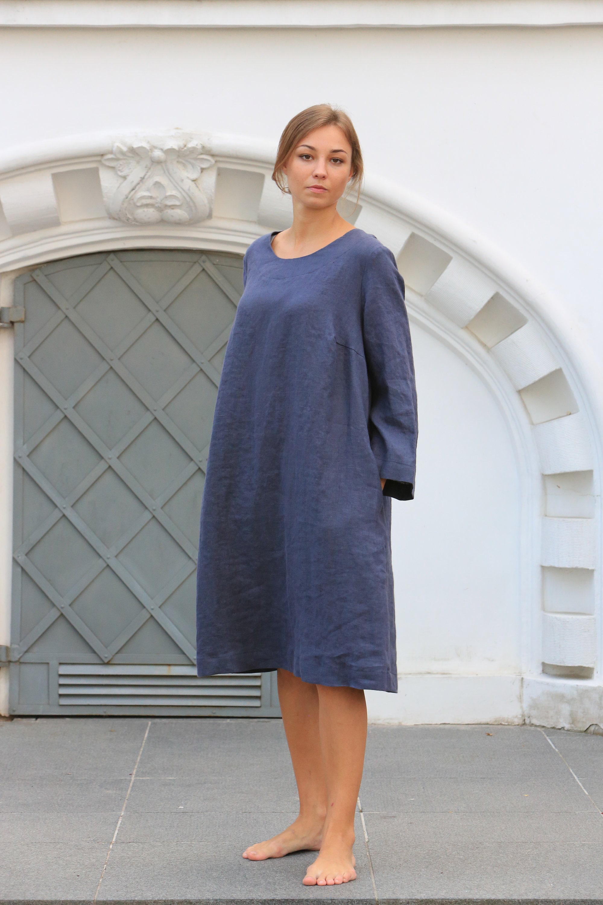Loose Fit Linen Dress Camila - Etsy